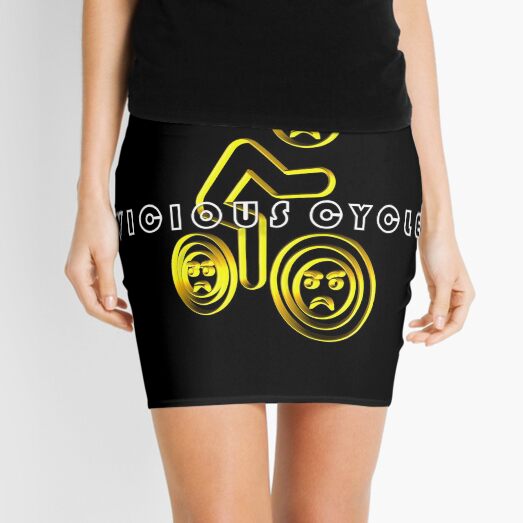 Vicious Cycle ~ Yellow & White Mini Skirt