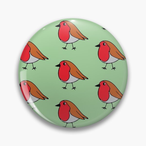 Item preview, Robin print on green designed and sold by LittleBettyMakes.