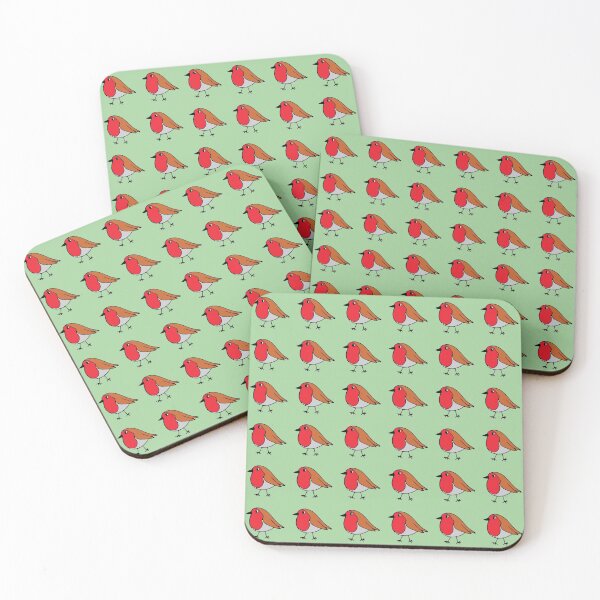 Item preview, Robin print on green designed and sold by LittleBettyMakes.