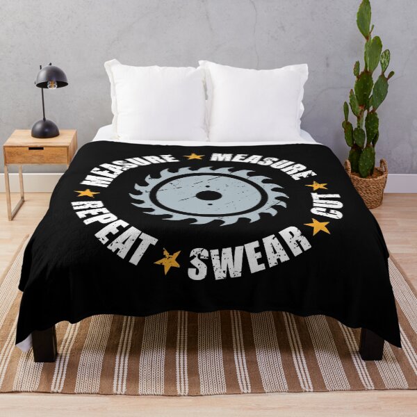 Item preview, Funny Carpentry Saying Measure Cut Swear Repeat designed and sold by Douglafa.