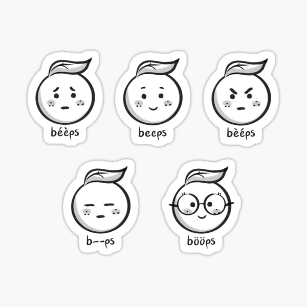 Beeps and his cousins, all in one space! Sticker