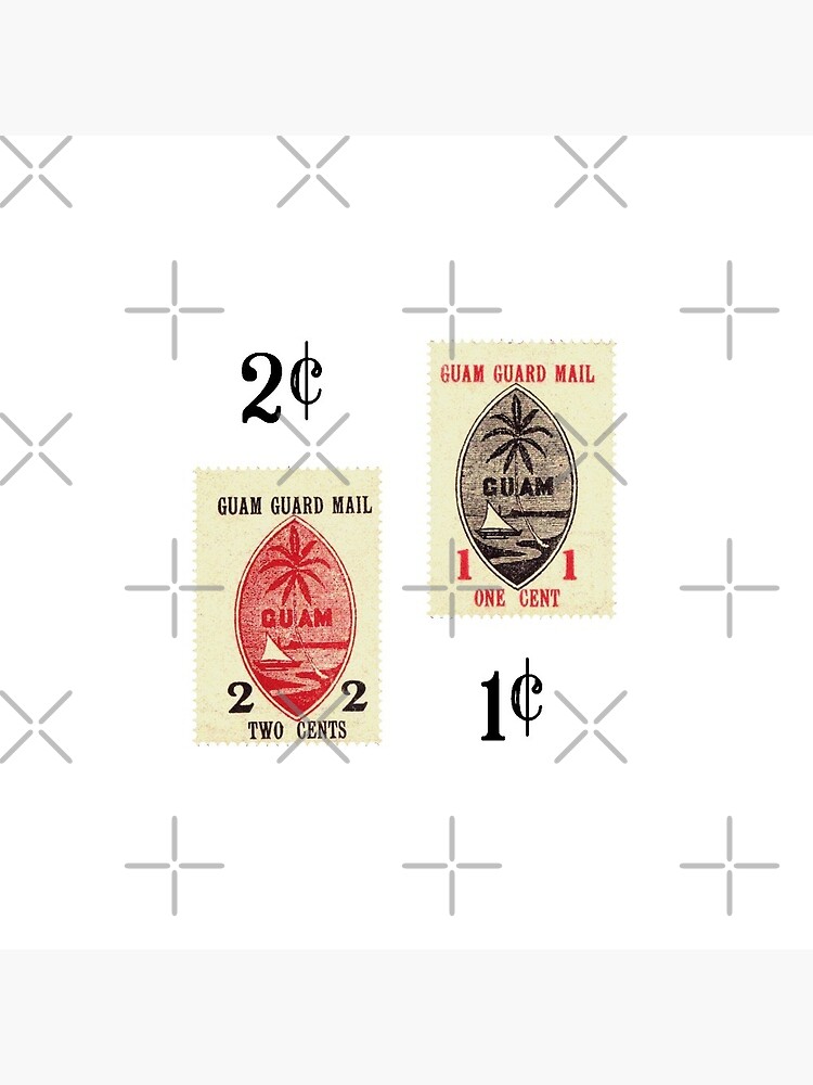 Guam Guard Mail stamps vintage 1930 Greeting Card for Sale by  FrazzledMindArt