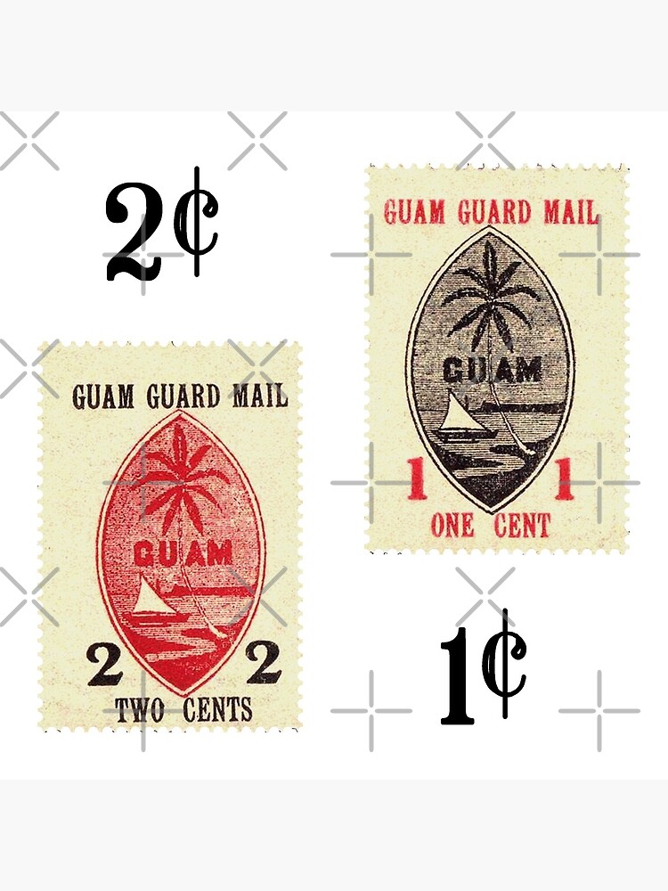 Guam Guard Mail stamps vintage 1930 Greeting Card for Sale by  FrazzledMindArt