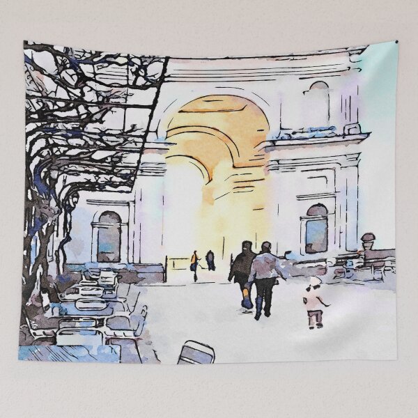 Item preview, Tivoli: tables and chairs of Villa d'Este park with arch designed and sold by Giuseppe Cocco.