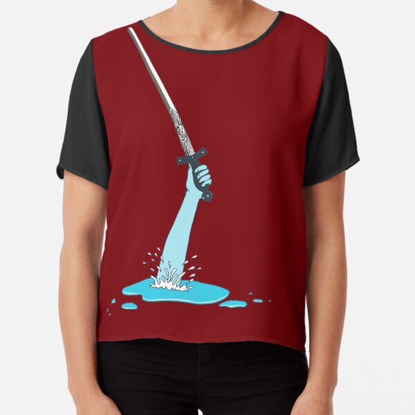 Excalibur and the Lady of the Puddle Chiffon Top