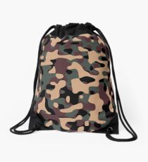Woodland Camouflage Drawstring Bag