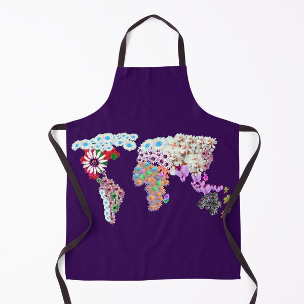 Item preview, Flowers world map designed and sold by cizito.