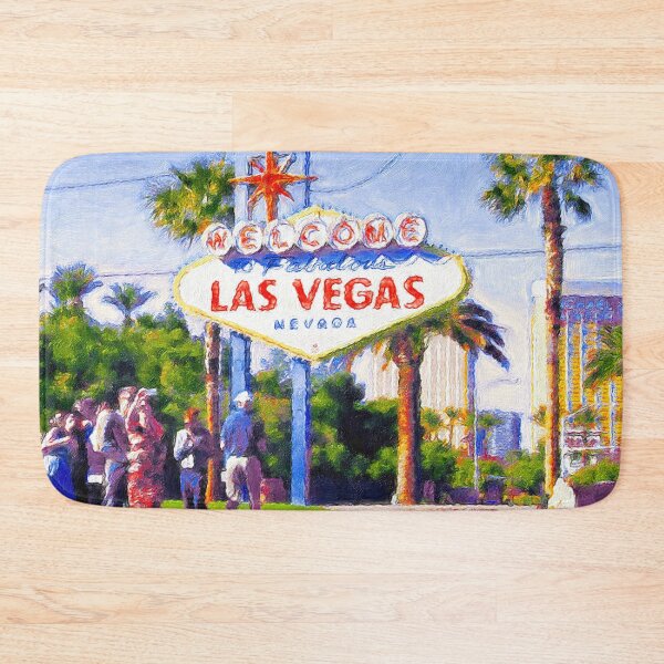 Item preview, Welcome To Fabulous Las Vegas sign, painting designed and sold by Travelways.