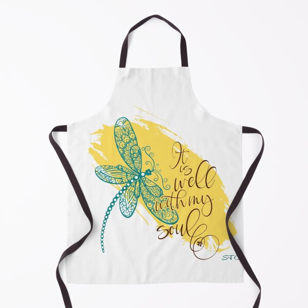 Item preview, Dragonfly ~ It is Well With My Soul ~ ZenStyle ~ In Teal, Chocolate, Sunshine Yellow designed and sold by senoiatradingco.
