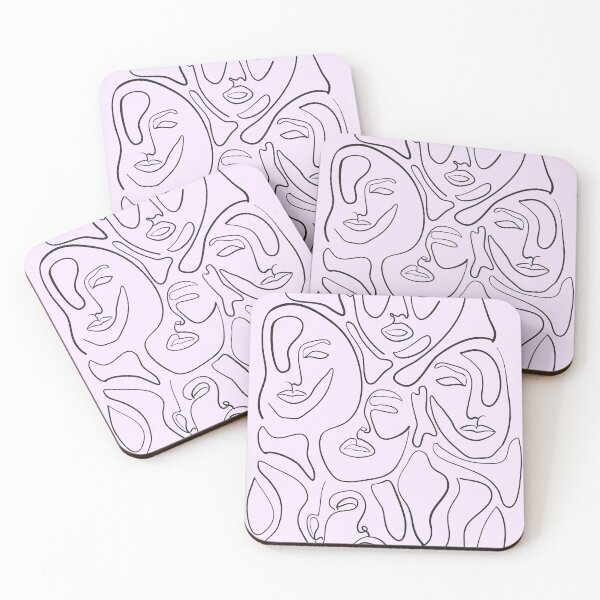 Item preview, Cubism Linear Abstract Faces Graphic designed and sold by Dr.YesOrNo.