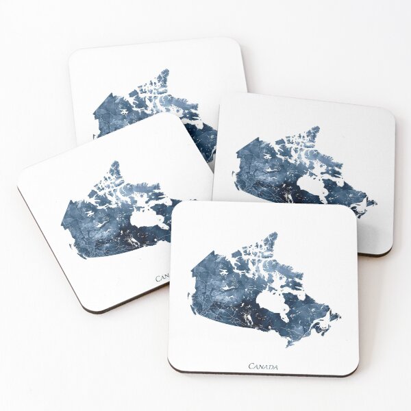 Item preview, Canada Map Watercolor Navy Blue by Zouzounio Art designed and sold by zouzounioart.