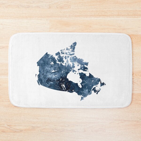 Item preview, Canada Map Watercolor Navy Blue by Zouzounio Art designed and sold by zouzounioart.
