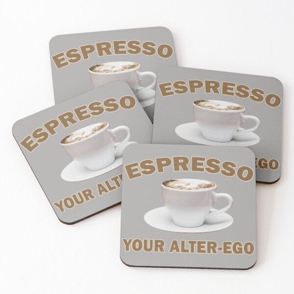 Artikelvorschau, Espresso dein Alter Ego. Zitat und Kaffeegrafik. entworfen und verkauft von lightnshadow1.