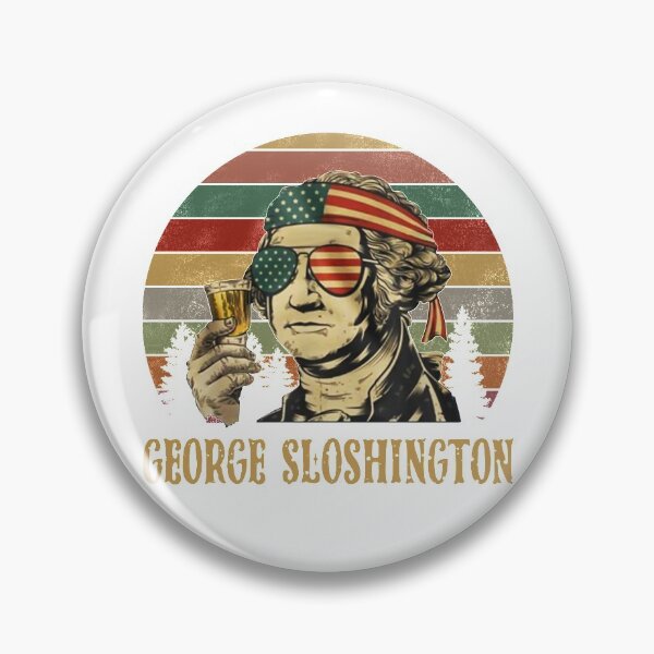 Item preview, George Sloshington Washington 4th of July Men Funny American T-Shirt designed and sold by Pliskin-Design.