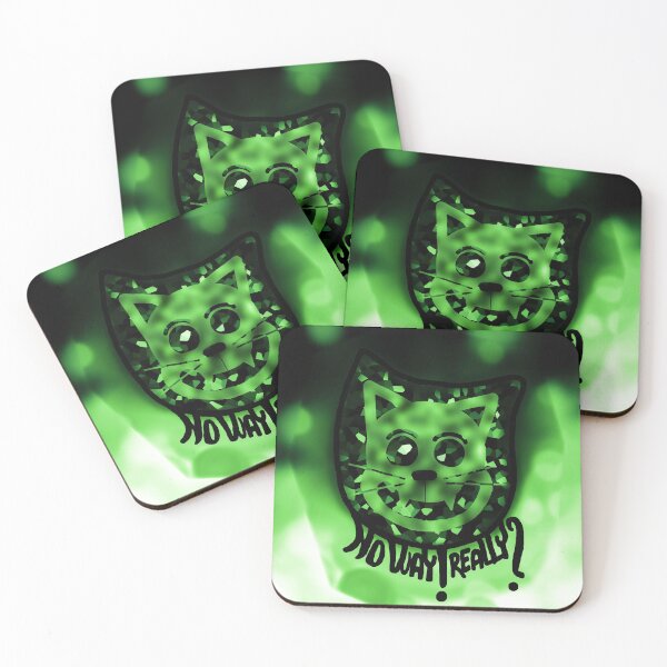 Item preview, No Way! Really? - Grinning Cat (Toxic Green) designed and sold by zazuzanta.