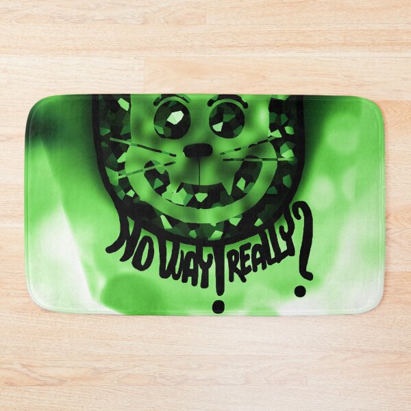 Item preview, No Way! Really? - Grinning Cat (Toxic Green) designed and sold by zazuzanta.