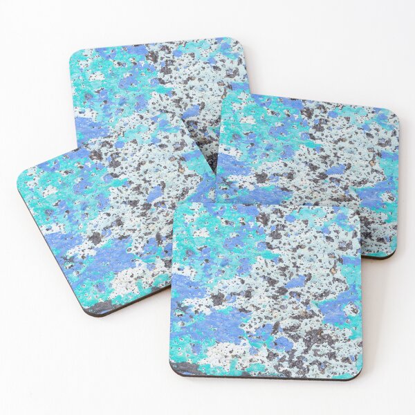 Item preview, Blue green white stone wall, background. designed and sold by cloud7.