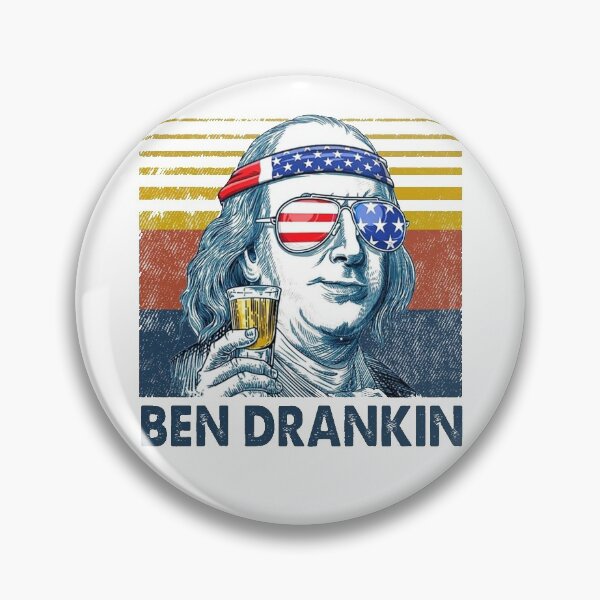 Item preview, 4th Of July Ben Drankin Benjamin Franklin T-ShirtFunny American T-Shirt designed and sold by Pliskin-Design.