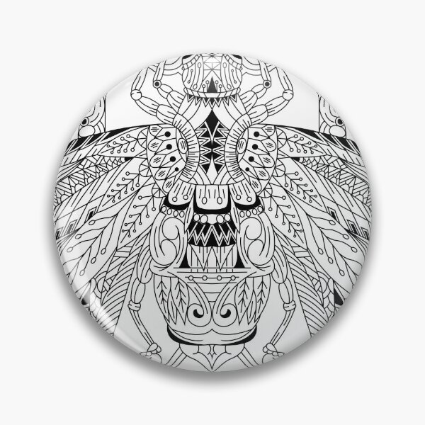 Item preview, Bee Zentangle Hand Drawn designed and sold by VerboShop.