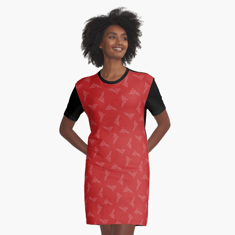 Oxytocin Pattern A Graphic T-Shirt Dress