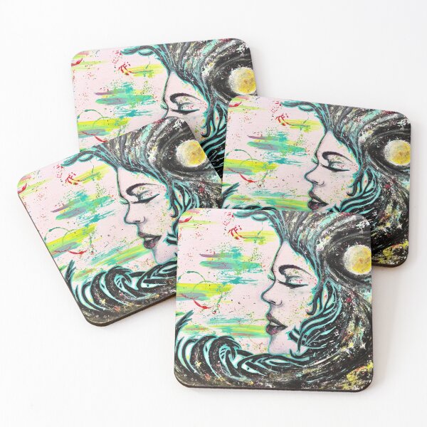 Item preview, Abstract of Woman with Stars in Her Hair designed and sold by JessCarol-Art.