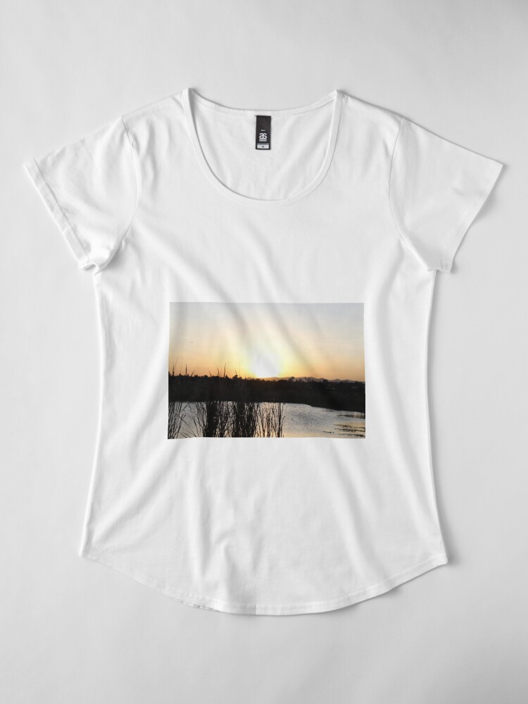 Alternate view of The Sunset Lake Collection Premium Scoop T-Shirt