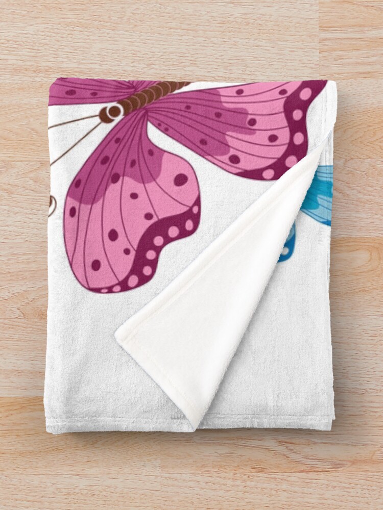 Thumbnail 3 of 6, Throw Blanket, BoHo Butterflies designed and sold by RuthFurtado.