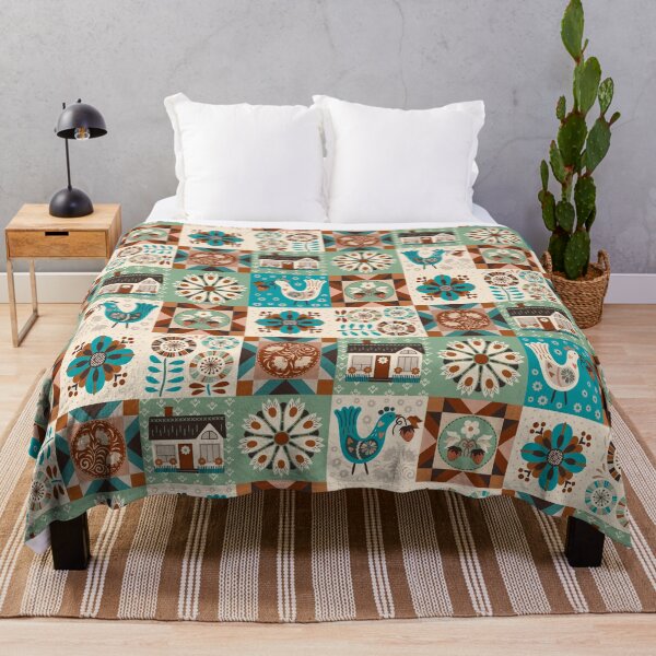 Item preview, Contemporary hygge patchwork quilt – 6 inch square designed and sold by Natural-Avenue.