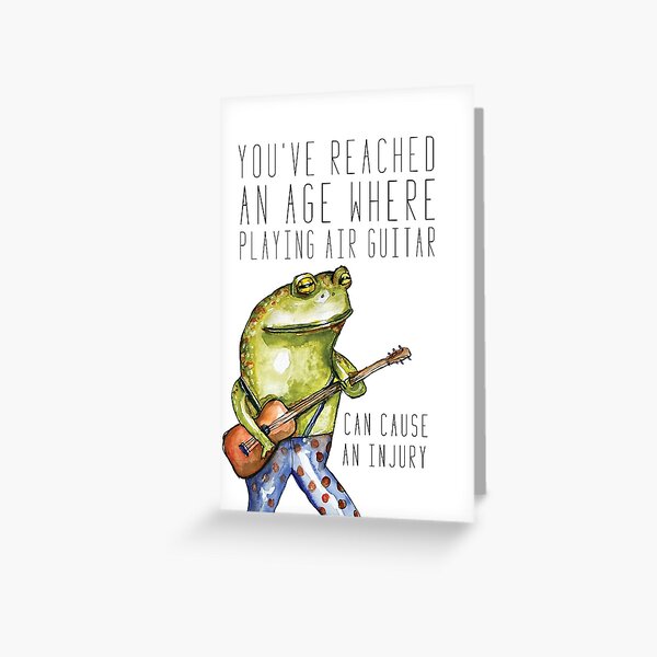 Air guitar age birthday card Greeting Card