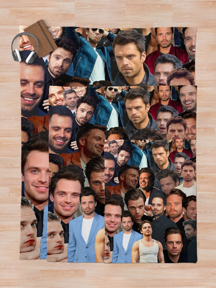 "Sebastian Stan Photo Collage 2" Throw Blanket by Jess-16 ...