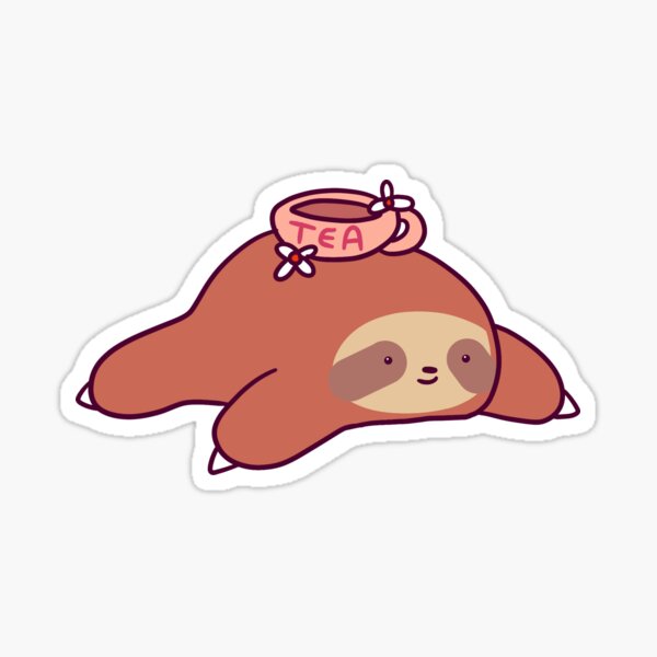Cartoon Sloth Stickers Redbubble - roblox cartoon sloth decal