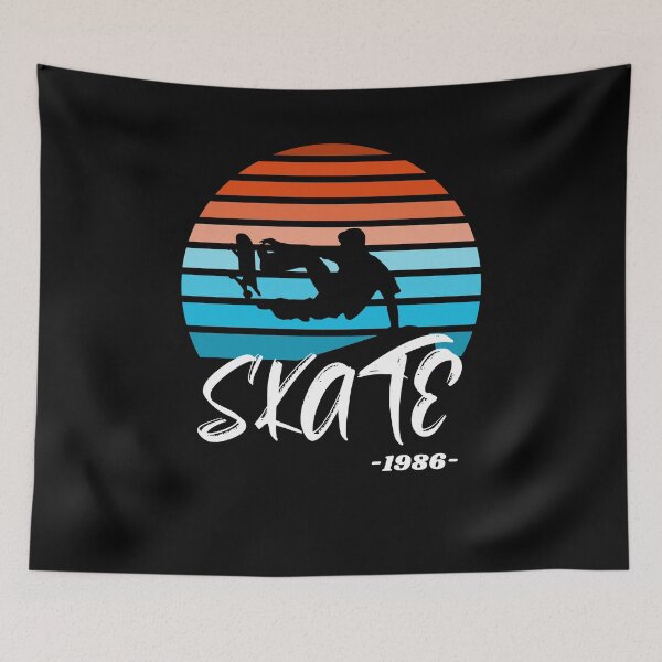 Item preview, Retro Skateboard Hand-Plant Sunset 1986 Vintage Style designed and sold by MBC-Designs.