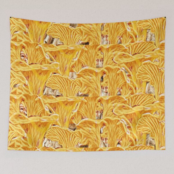Item preview, Mushrooms Chanterelles Yellow Abstract Background Color trend 2021  designed and sold by Maria Mihailova.