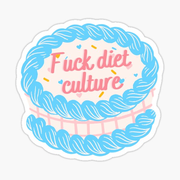 Anti-diet Culture Sticker fuck Your Diet Bopo Glossy Sticker Self-love  Decals Mental Health Sticker Subversive Art Gifts for Adults 