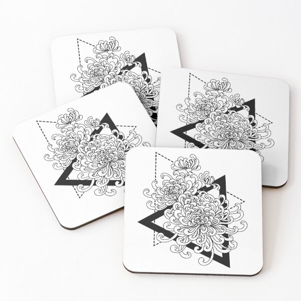 Item preview, Chrysanthemum Lined Art and Geometric designed and sold by VerboShop.