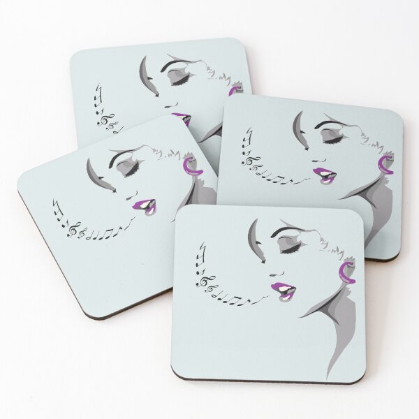 Item preview, Cute Beautiful Girl Singing a Song music notes designed and sold by iTrending.