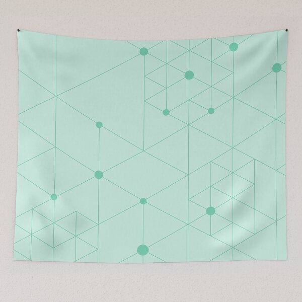Item preview, Mint Green Geometrical Dot Pattern designed and sold by ladypennyface.