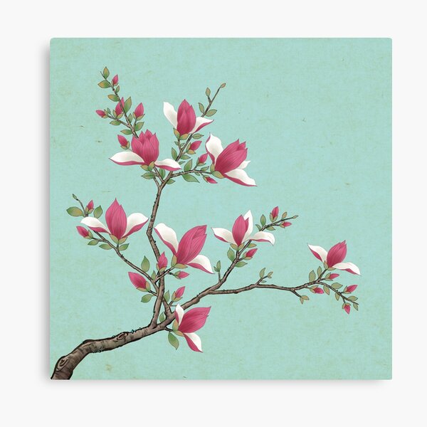 Magnolia G: Minhwa-Korean traditional/folk art Canvas Print