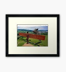 pig and angel Framed Print