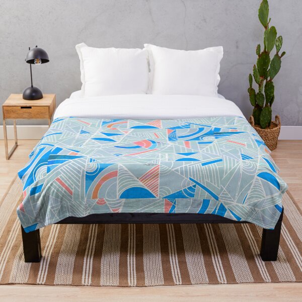Item preview, Colorful Lines and Shapes - Blue and Pink designed and sold by Jasrese.