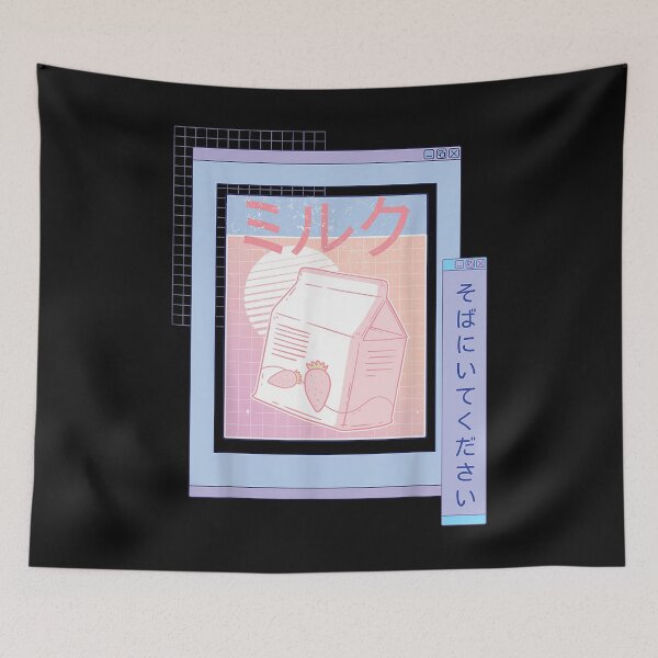 Artikelvorschau, Vaporwave 90s Japanese Kawaii Strawberry Milk Retro Browser T-Shirt entworfen und verkauft von Lukifo-Vector.