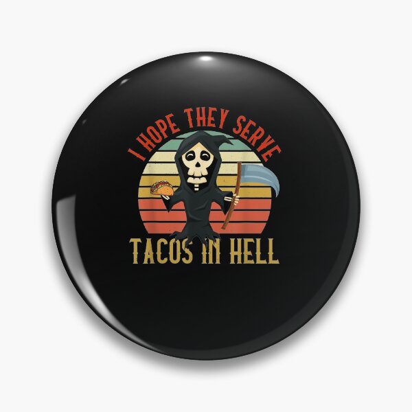 Artikelvorschau, Vintage I Hope They Serve Tacos In Hell Halloween Costume T-Shirt entworfen und verkauft von Lukifo-Vector.