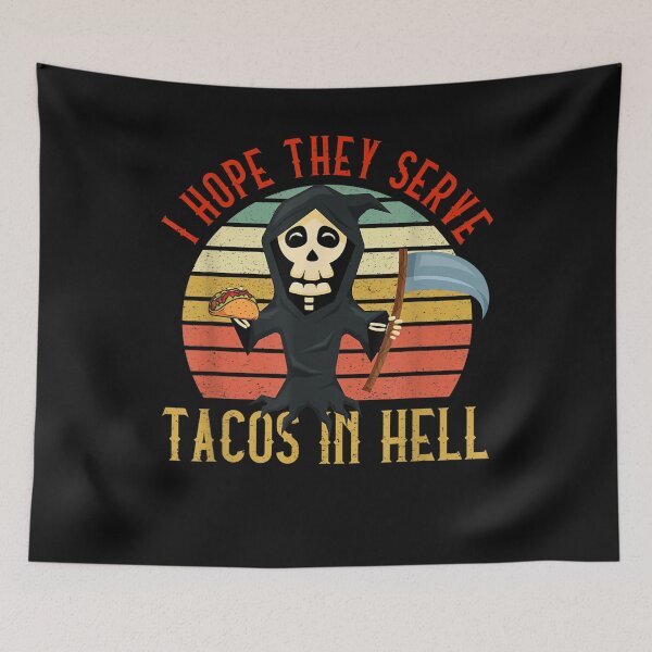 Item preview, Vintage I Hope They Serve Tacos In Hell Halloween Costume  T-Shirt designed and sold by Lukifo-Vector.