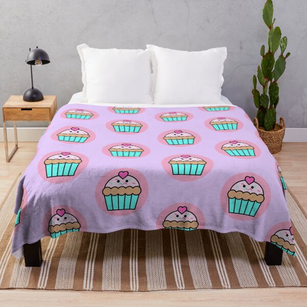 Item preview, Kawaii Pink Cupcake (Lavender BG) designed and sold by ReyelsArt.