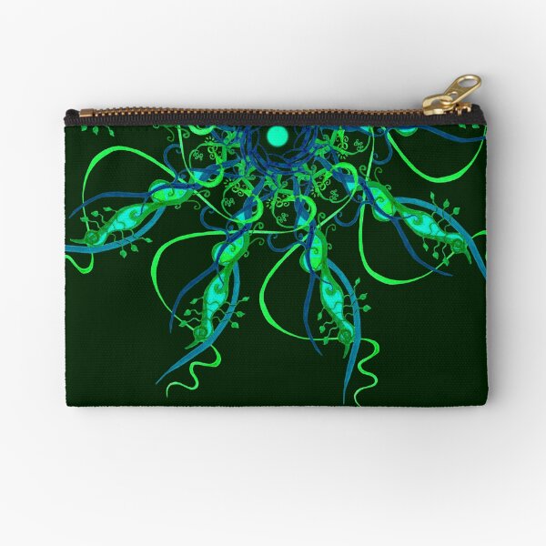 Wild Flower Vines Zipper Pouch