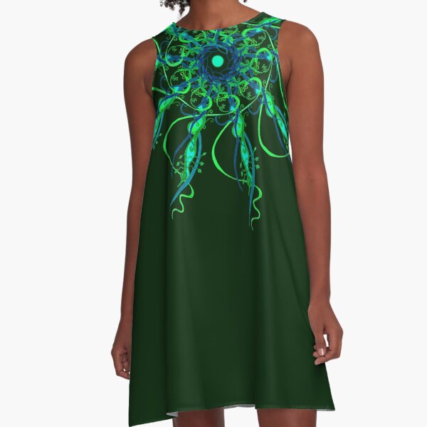 Wild Flower Vines A-Line Dress