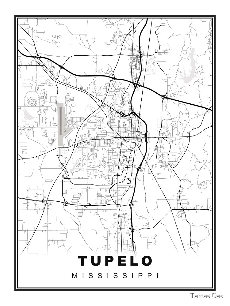 Tupelo Map Poster By Sibudas Redbubble 7637