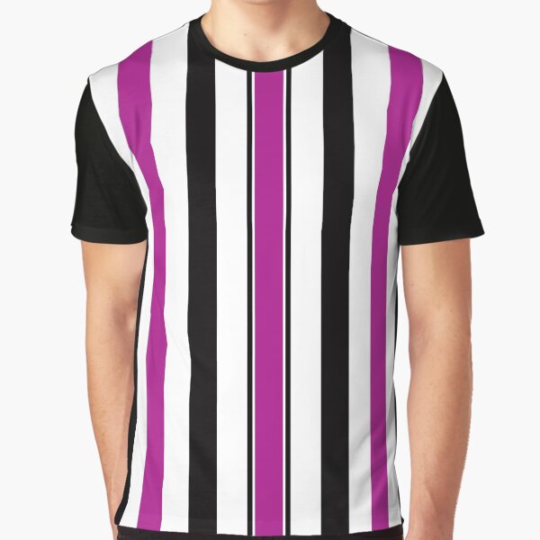 "Pink Black and White Stripes" Tshirt for Sale by erichristy