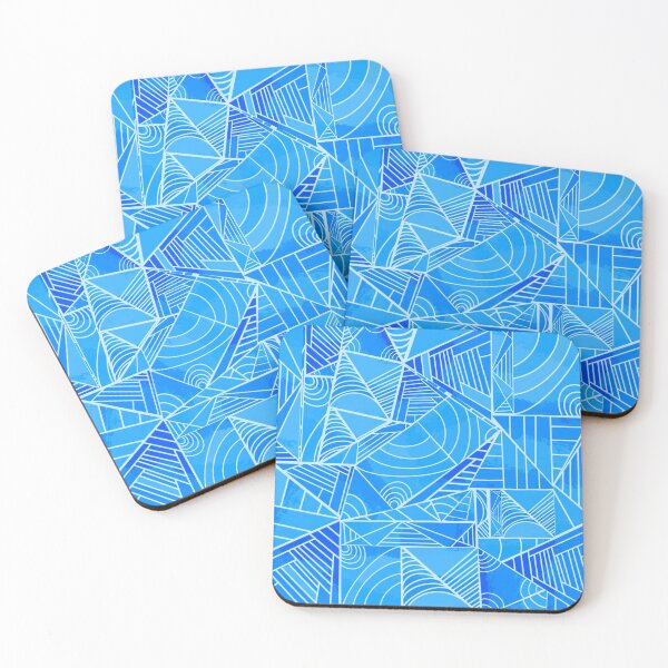 Item preview, Colorful Lines and Shapes - Bright Blue designed and sold by Jasrese.