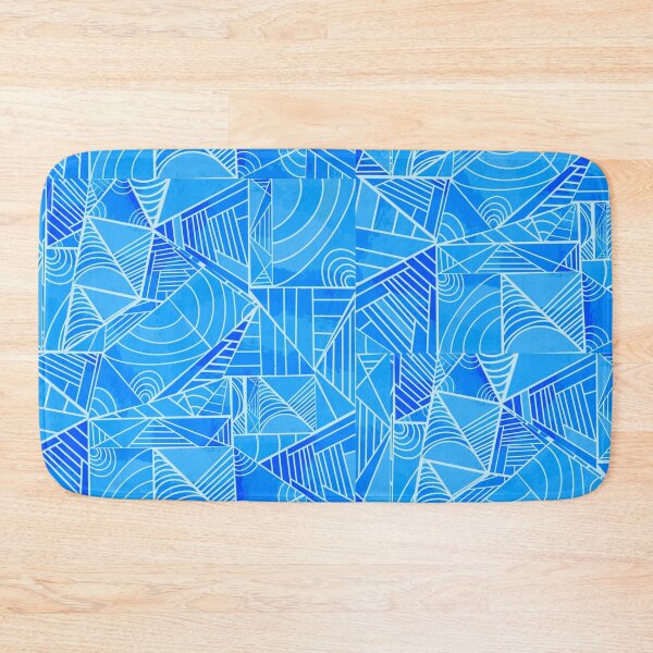 Item preview, Colorful Lines and Shapes - Bright Blue designed and sold by Jasrese.